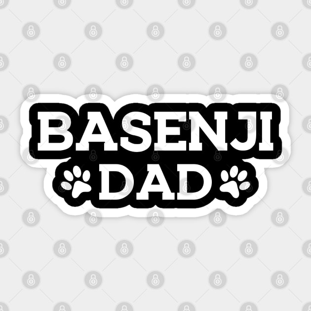 Basenji Dad Sticker by KC Happy Shop